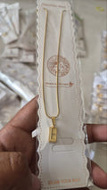 Anti-Tarnish Gold Bar Pendant Necklace