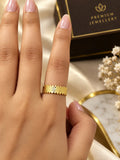 Anti-Tarnish Golden Mesh Band Adjustable Ring