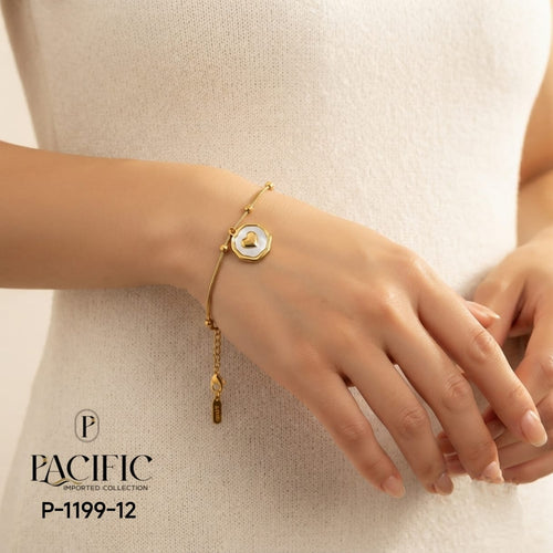 Anti Tarnish 3D Heart Enamel Chain Bracelet