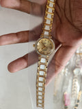Anti tarnish Golden watch